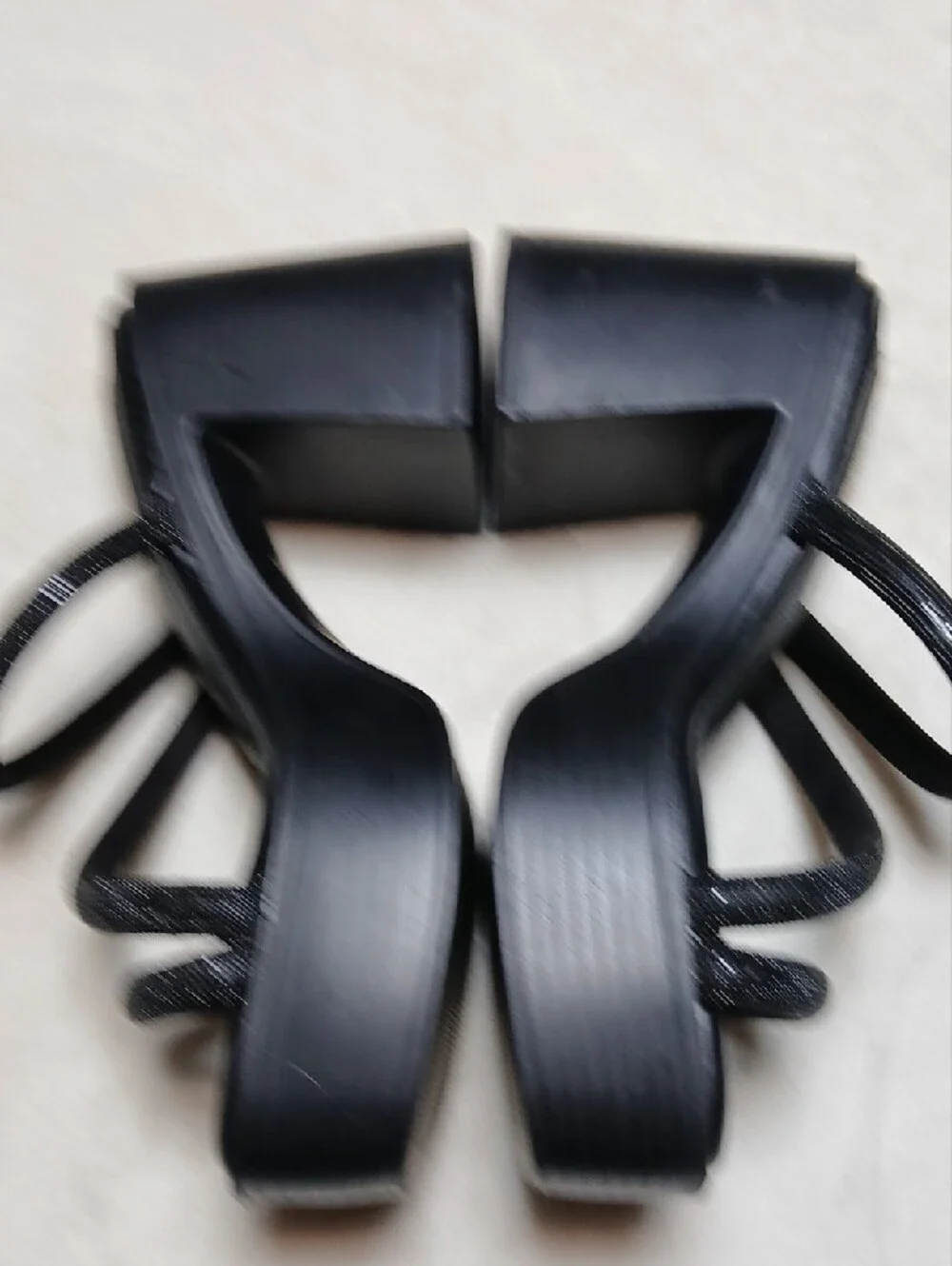 Vintage Havana Black Platform Sandals Size 8